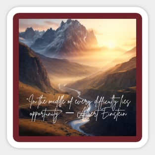 nature design with inspirational quote Sticker